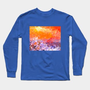 sunset splash from a lone wave Long Sleeve T-Shirt